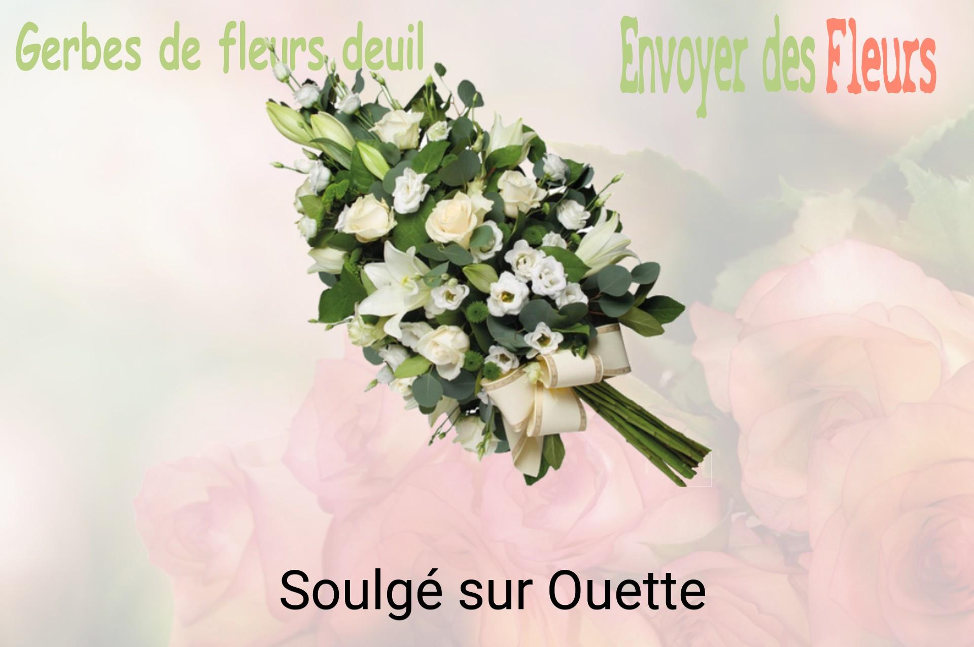 Gerbe de fleurs de deuil livrée à Soulgé-sur-Ouette